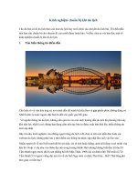 Kinh nghiệm chuẩn bị khi đi du lịch