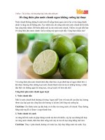 10 công thức pha nước chanh ngon không cưỡng lại được