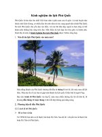 Kinh nghiệm du lịch Phú Quốc