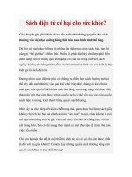 Sách điện tử có hại cho sức khỏe 