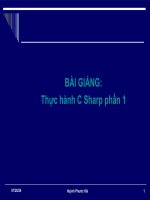 Bài giảng thực hành c sharp phần 1   huỳnh phước hải