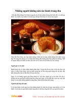 Những người không nên ăn bánh trung thu