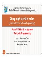 Bài giảng công nghệ phần mềm   chương 6  phương pháp thiết kế hệ thống