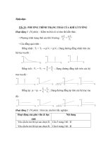 PHƯƠNG TRÌNH TRẠNG THÁI của KHÍ lí TƯỞNG 