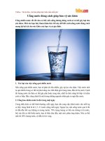 Uống nước đúng cách giúp bảo vệ sức khỏe