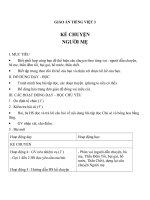 Giáo án tiếng việt 3 tuần 4 bài kể chuyện  người mẹ 3 