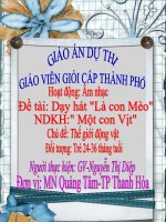 dự thi giáo viên giỏi cấp thành phố dạy hát là con mèo 