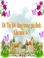 GIÁO án mầm NON CHỦ đề đồ DÙNG TRONG GIA ĐÌNH 