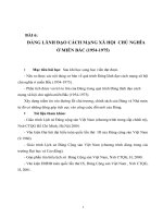 giáo án môn lịch sử đảng chủ điểm ĐẢNG LÃNH đạo CÁCH MẠNG xã hội  CHỦ NGHĨA  ở MIỀN bắc (1954 1975)