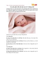 Các mốc phát triển cần đạt của bé 1-6 tháng tuổi