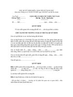 Mẫu quyết định miễn, giảm tiền sử dụng đất