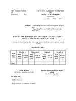 MẪU báo cáo TÌNH HÌNH THỰC HIỆN NHẬP KHẨU VÀNG NGUYÊN LIỆU đề sản XUẤT VÀNG TRANG sức, mỹ NGHỆ (áp dụng cho doanh nghiệp nhập khẩu vàng nguyên liệu để 