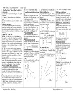 Tóm tắc lý thuyết chương chất khí