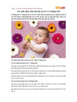 Các mốc phát triển cần đạt của bé 7-12 tháng tuổi