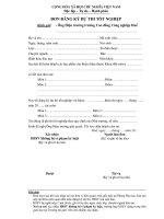 Mẫu đơn đăng ký dự thi tốt nghiệp 