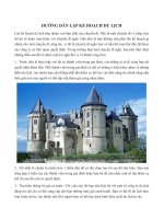 Hướng dẫn lập kế hoạch du lịch