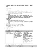 CẤU tạo CHẤT   THUYẾT ĐỘNG học PHÂN tử CHẤT KHÍ 