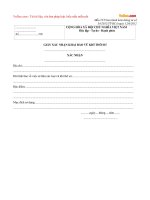 Giấy xác nhận khai báo vũ khí thô sơ