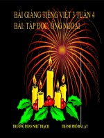 Bài giảng tiếng việt 3 tuần 4 bài tập đọc ông ngoại 6 