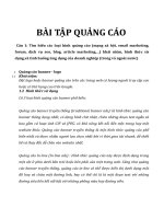 Bài tập về quảng cáo
