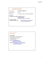 Bài giảng kỹ thuật điện tử  chương 1   lê chí thông