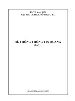Ebook hệ thống thông tin quang  tập 1   NXB thông tin và truyền thông