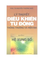 Ebook lý thuyết điều khiển tự động thông thường và hiện đại   quyển 2  phần 1   PGS TS  nguyễn thương ngô