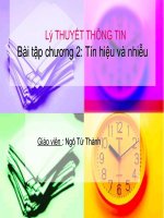 LÝ THUYẾT THÔNG TIN   bài tập chương 2