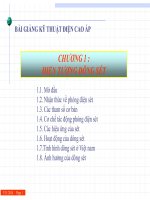 Bài giảng kỹ thuật điện cao áp  chương 1   hiện tượng dông sét
