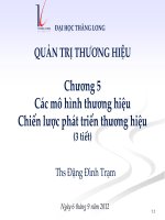 Bài giảng quản trị thương hiệu  chương 5   ths  đặng đình trạm