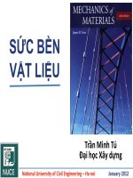 Bài giảng sức bền vật liệu  chương 1   TS trần minh tú