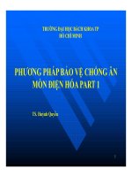 PHƯƠNG PHÁP bảo vệ CHỐNG ăn mòn điện hóa