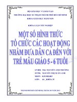 Một số hình thức tổ chức các hoạt động đưa dân ca đến với trẻ mẫu giáo 5 – 6 tuổi 