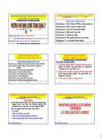 Bài giảng phương pháp định lượng trong quản lý  chương 3   PGS  nguyễn thống