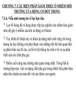 CHƯƠNG 7  NHỮNG BIỆN PHÁP GIẢM THIỂU ô NHIỄM môi TRƯỜNG của ĐỘNG cơ đốt TRONG