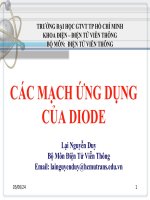 Bài giảng kỹ thuật điện tử  chương 3  lại nguyễn duy 
