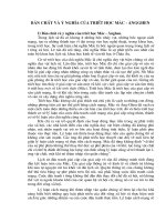 BẢN CHẤT và ý NGHĨA của TRIẾT học mác lê NIN 