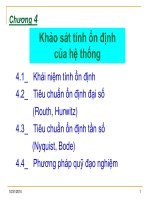 Bài giảng điều khiển tự động   chương 4  khảo sát tính ổn định của hệ thống