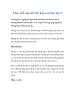 Làm thế nào để tiết kiệm nhiên liệu 