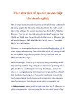 Cách đơn giản để tạo nên sự khác biệt cho doanh nghiệp 