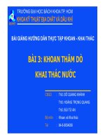 Bài giảng hướng dẫn thực tập khoan khai thác  bài 3   đh bách khoa TP HCM