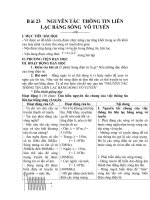 B ài 23  NGUYÊN tăc  THÔNG TIN LIÊN lạc BẰNG SÓNG  vô TUYẾN 