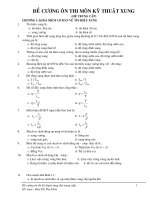 ĐỀ CƯƠNG ôn THI môn kỹ THUẬT XUNG (hệ TRUNG cấp)