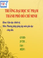 Phương pháp giảng dạy môn giáo dục  
