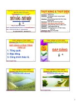 Bài giảng thủy năng và thủy điện  chương 5   PGS  nguyễn thống