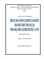 Thiết kế 100 sản phẩm tạo hình về loài bướm nhằm phát triển tính sáng tạo trong hoạt động tạo hình cho trẻ 5 – 6 tuổi 