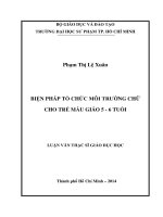 BIỆN PHÁP tổ CHỨC môi TRƯỜNG CHỮ CHO TRẺ mẫu GIÁO 5   6 TUỔI 