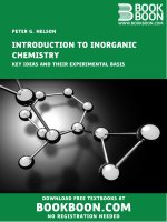 INTRODUCTION TO INORGANIC CHEMISTRY KEY IDEAS AND THEIR EXPERIMENTAL BASIS
