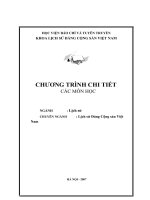 CHƯƠNG TRÌNH CHI TIẾT môn học LỊCH sử ĐẢNG CỘNG sản VIỆT NAM t