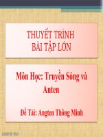 Thuyết trình bài tập lớn truyền sóng và anten  angten thông minh